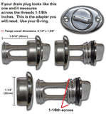BIG drain plug adapter